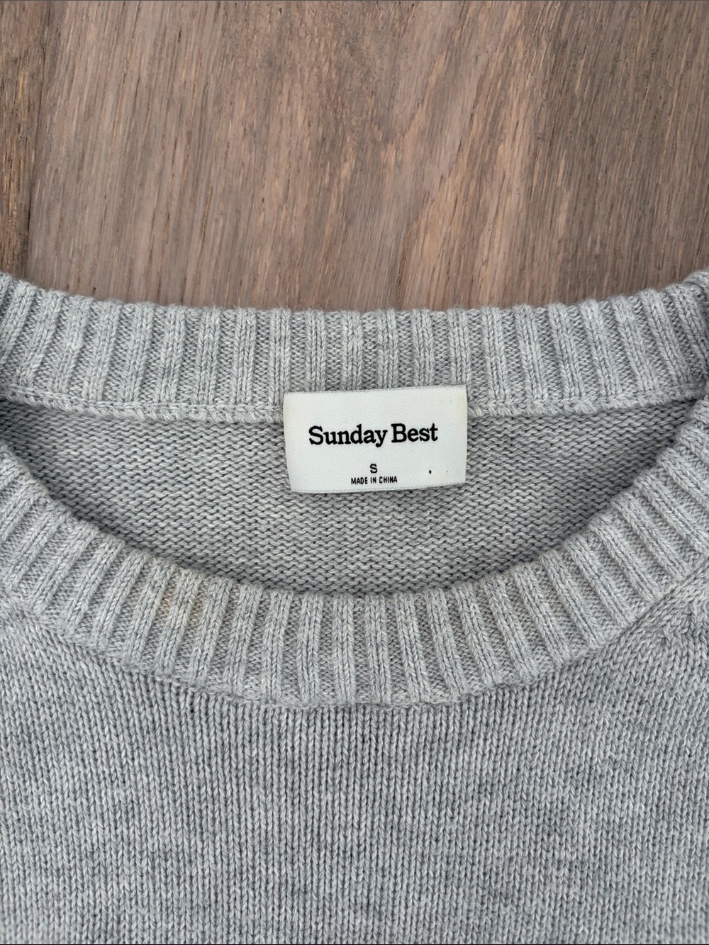 Sunday Best Light Heather Gray Crewneck Sweater - Picture 2 of 3
